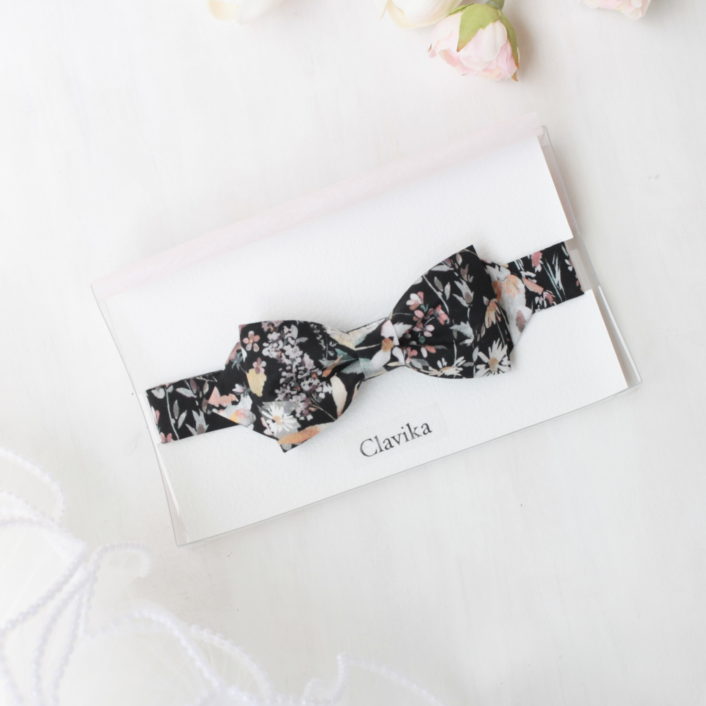 王道ブラック【蝶ネクタイ】ポピー《Black》結婚式・発表会に♪