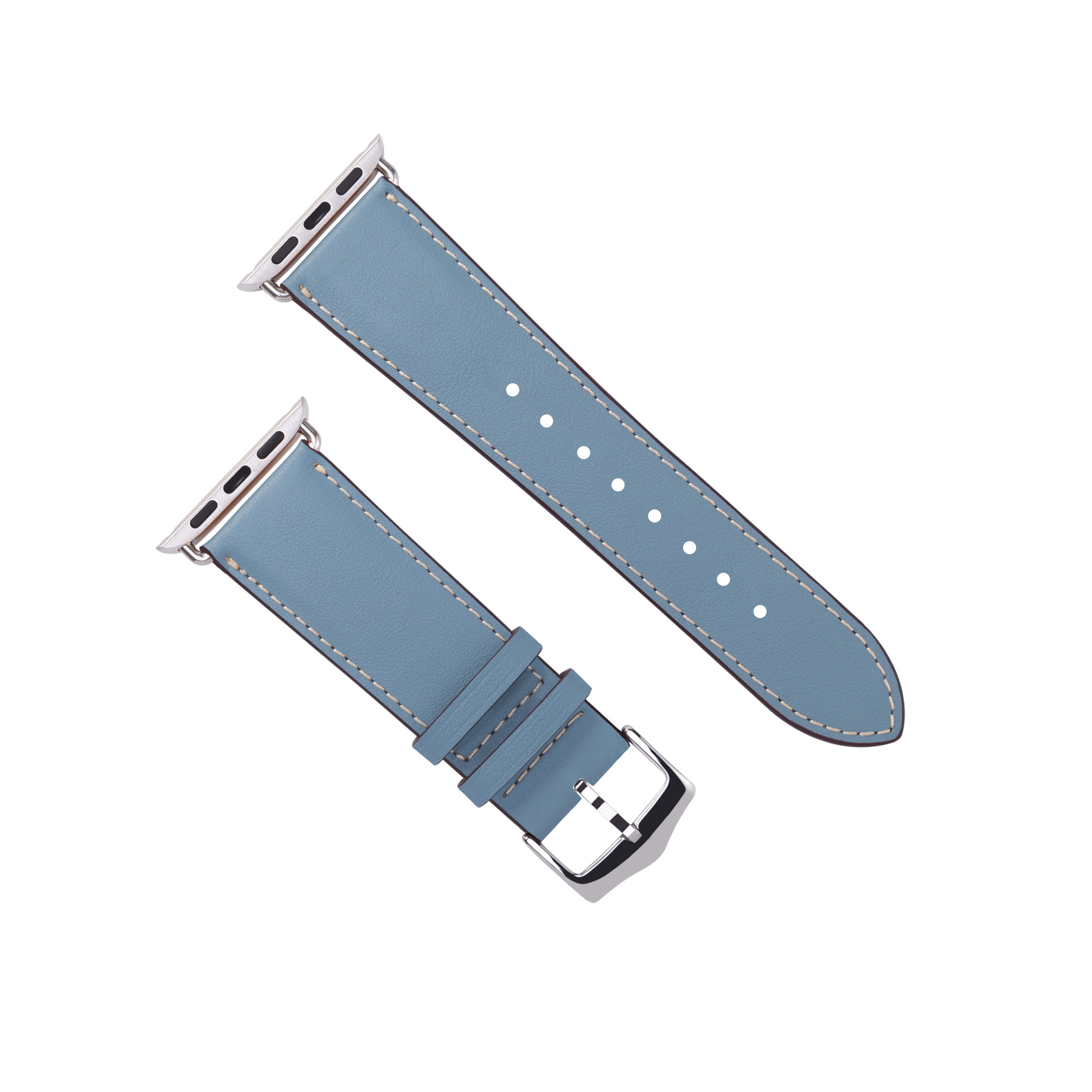 Apple Watch レザーバンド スウィフトカーフスキン ブルーリン <S02-BlueLin>