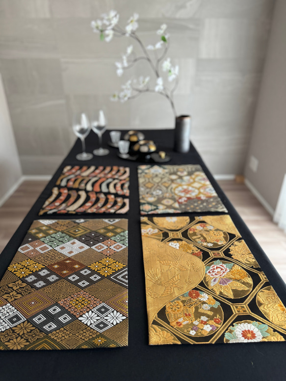 ランチョンマット(高級正絹袋帯リメイク)新品未使用 ランチョンマット(高級正絹袋帯リメイク)