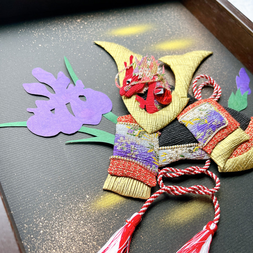 赤龍と兜の和紙くるみ絵アート 端午の節句 その他アート 紙月＋ 通販