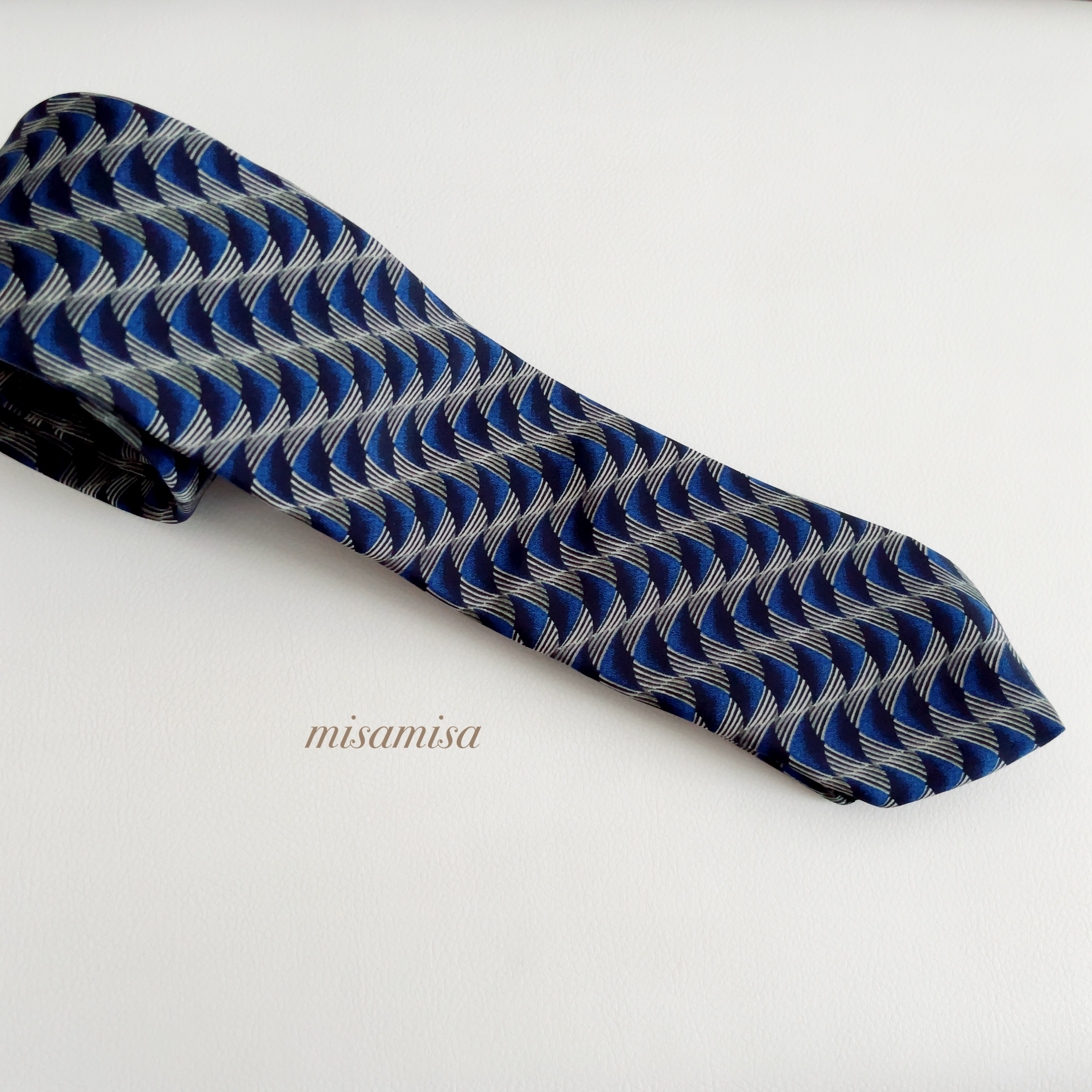 新作❗️受注制作❗️大人気♡シルクネクタイﾟ｡♥｡･ﾟお洒落シルクネクタイ＊ネイビーネクタイ