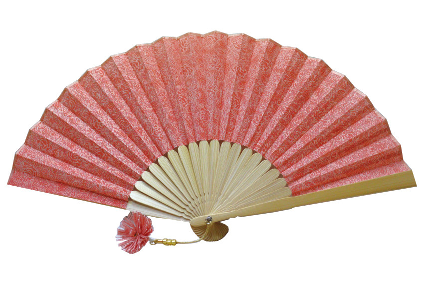 名古屋友禅扇子 バラ 扇子袋付き 女性用 婦人用 日本製