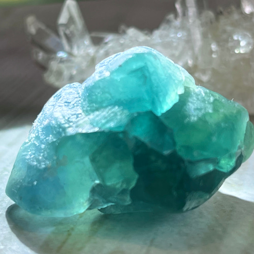 綺麗　940g グリーン　フローライト　蛍石　ラフストーン　クラスター 綺麗940g グリーンフローライト蛍石ラフストーンクラスター