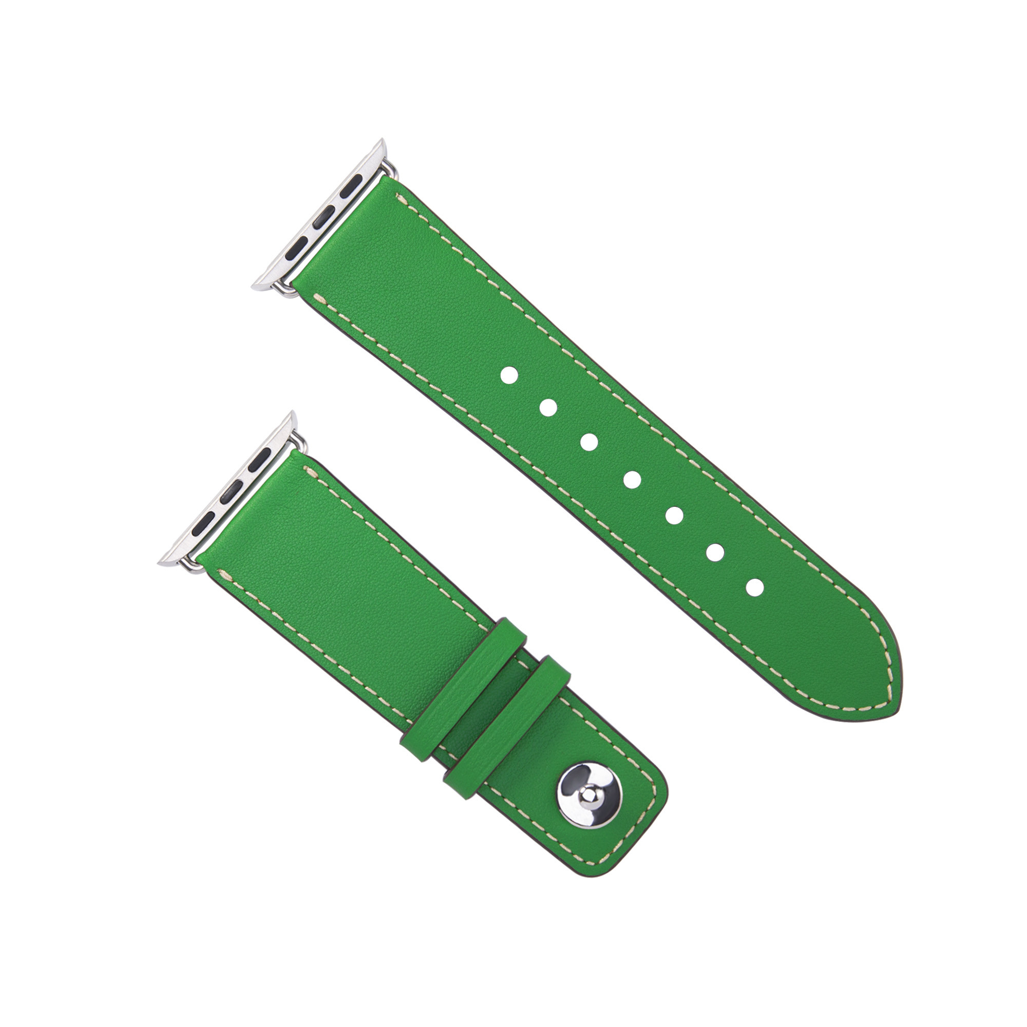 Apple Watch レザーバンド スウィフトカーフスキン ギボシ留め グリーン <S03-Bamboo>