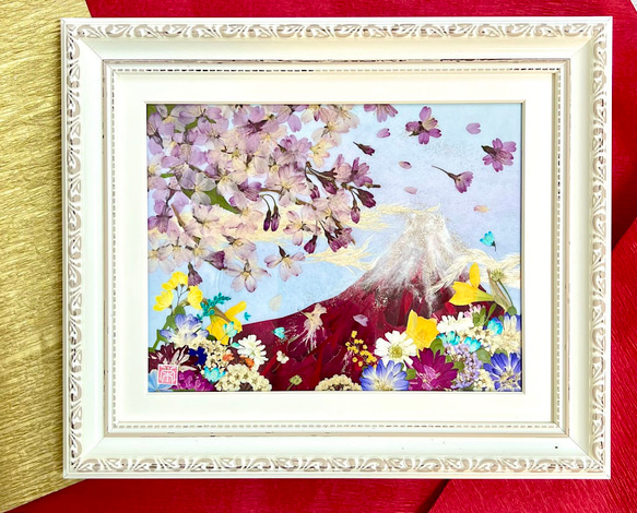 絵画 吉岡浩太郎 吉祥赤富士桜 版画 インテリア | 吉岡浩太郎