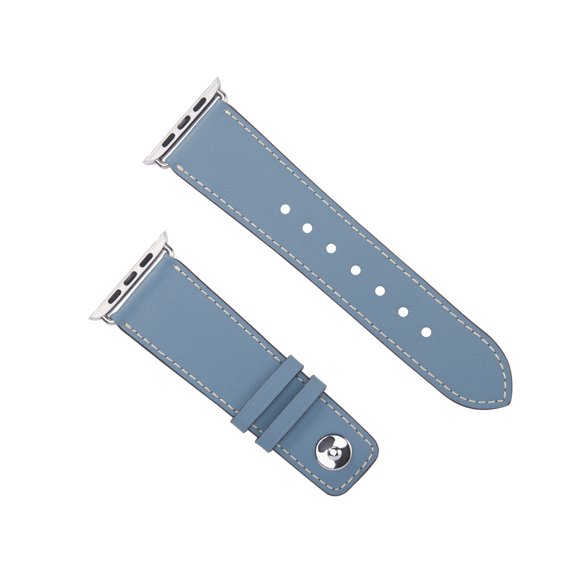 Apple Watch レザーバンド スウィフトカーフスキン ギボシ留め ブルーリン <S03-BlueLin>