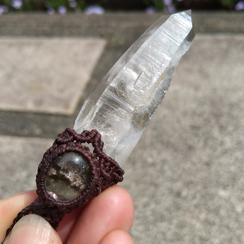 ヒマラヤ水晶 ガネッシュヒマール ＊ マクラメネックレス ペンダント 21 ヒマラヤ水晶 ガネッシュヒマール ＊ マクラメネックレス 46