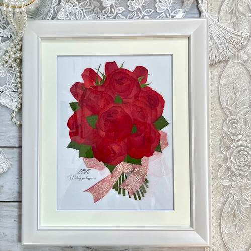 アンティーク ラブリラー 赤い薔薇 白い薔薇 印刷画 複製 額縁 芸術 アート eb48b4cb4555ba2ec1727a8cef75f1