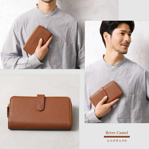 shin leather 長財布 重厚感と使い易さを両立。フラップウォレット/長財布/革財布