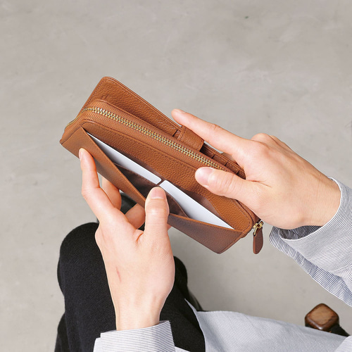 通帳も入る 長財布 メンズ 本革 大容量 カード30枚 RFID