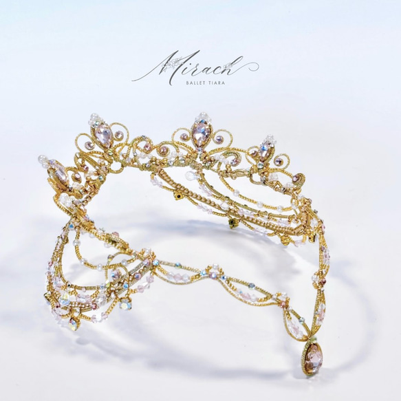 コード＆ビーズのサークル型バレエティアラ（海賊花園） ※受注作品