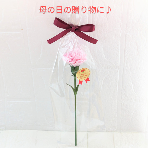 ❀クレイフラワー❀母の日♪カーネーション〈大輪♫〉お手入れ不要