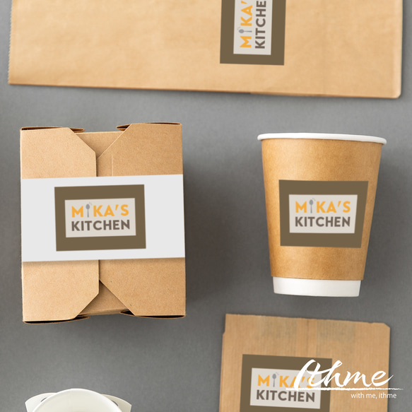 ロゴ入りシール / logo_stecker ★ 名入れ【ステッカー 100枚 高品質 ショップ ラッピング 梱包】 8枚目の画像