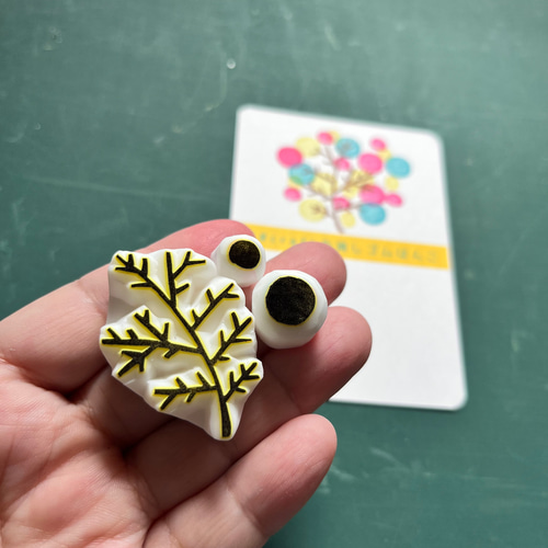 消しゴムはんこ　ぽんずページ 消しゴムはんこ「ぽんぽんはんこの森」 はんこ・スタンプ N#craft 通販