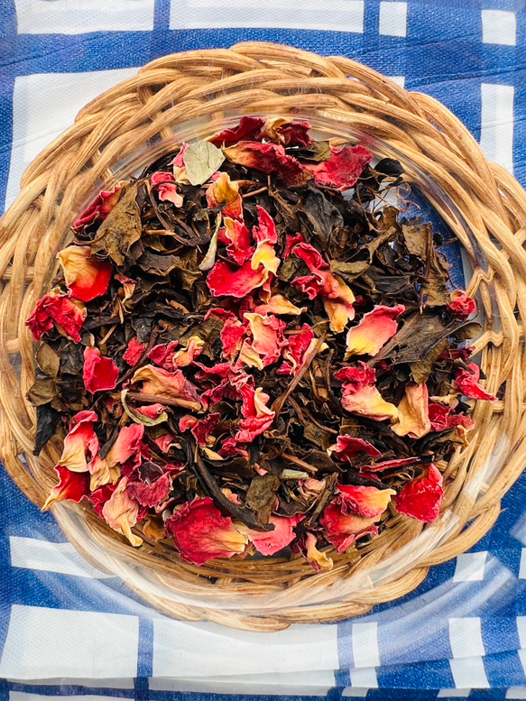 【お茶×○○】＊春季限定飲み比べ＊薔薇の和紅茶・ほうじ茶カモミール・あずき玄米茶 ティーバッグ各3g×5個入り 2枚目の画像