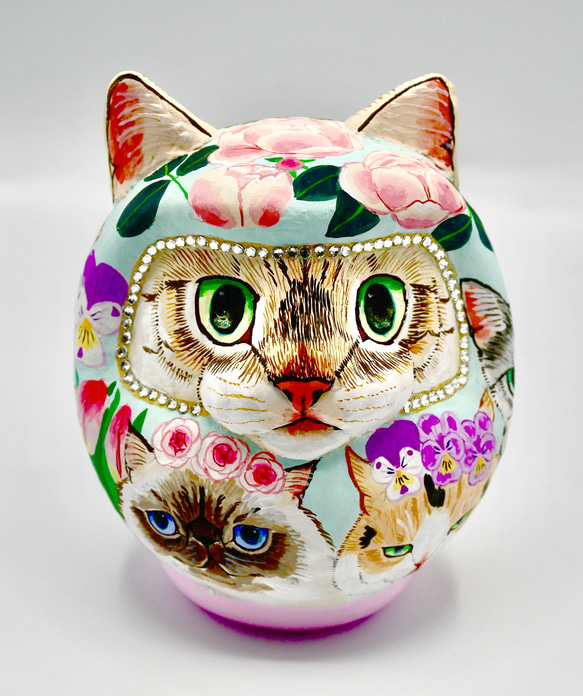 ねこだるまミニ・猫がいっぱい 1枚目の画像