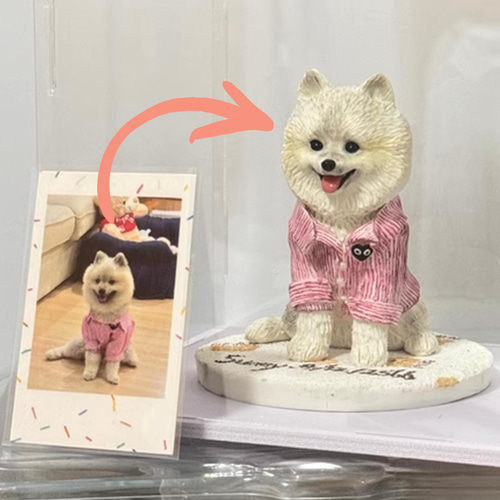ペットフィギュア】写真からペットフィギュア オーダーメイド粘土