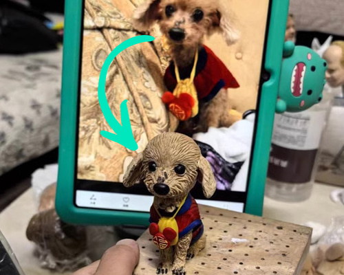 【粘土細工/フィギュア】大切なペットを形に ペットフィギュア】写真からペットフィギュア オーダーメイド粘土