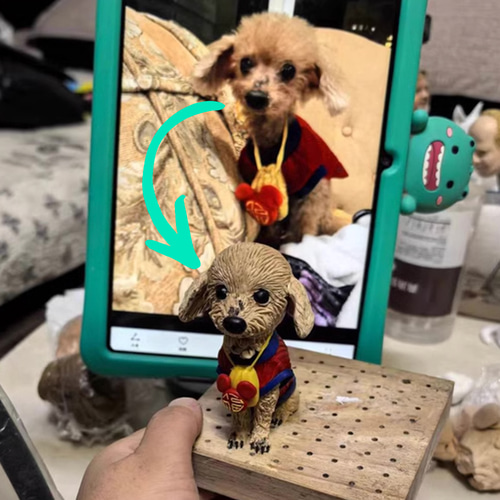 【粘土細工/フィギュア】大切なペットを形に ペットフィギュア】写真からペットフィギュア オーダーメイド粘土