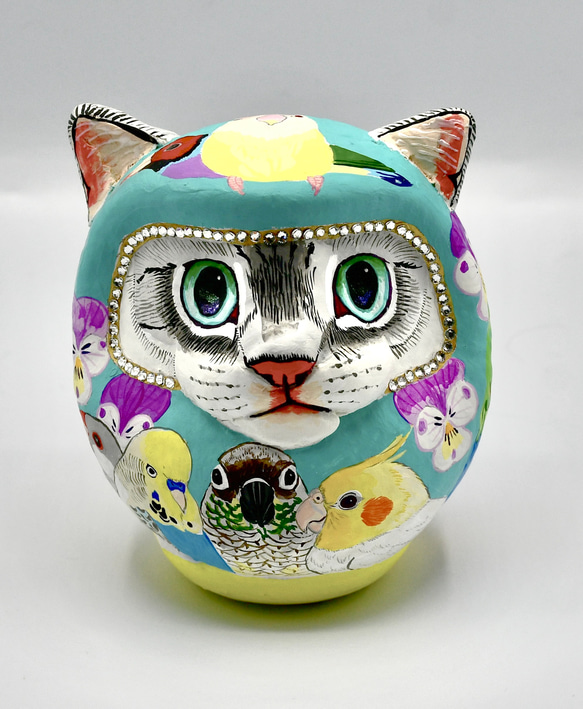 ねこだるまミニ・インコがいっぱい 1枚目の画像