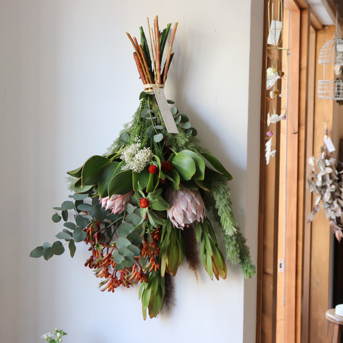 ドライフラワー スワッグ×2 リース ◇ ブーケにもなる2ways