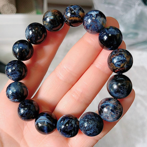 【ピーターサイト】天然石 ブレスレット 約10㎜ 約16.5㎝ 天然無処理 ピーターサイト ブレスレット 14.3mm ブレスレット 天然石