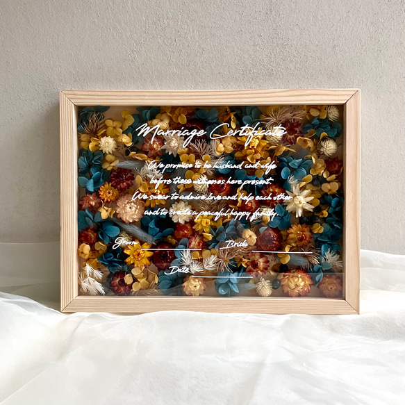 最短3日以内発送】（選べるカラー） ゲスト参加型結婚証明書