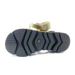 レディースカジュアル革靴　栃木レザーを使ったグルカサンダルＧＲＯＷＮＡＴＵＲＡＬＬＹ　　カーキ 6枚目の画像