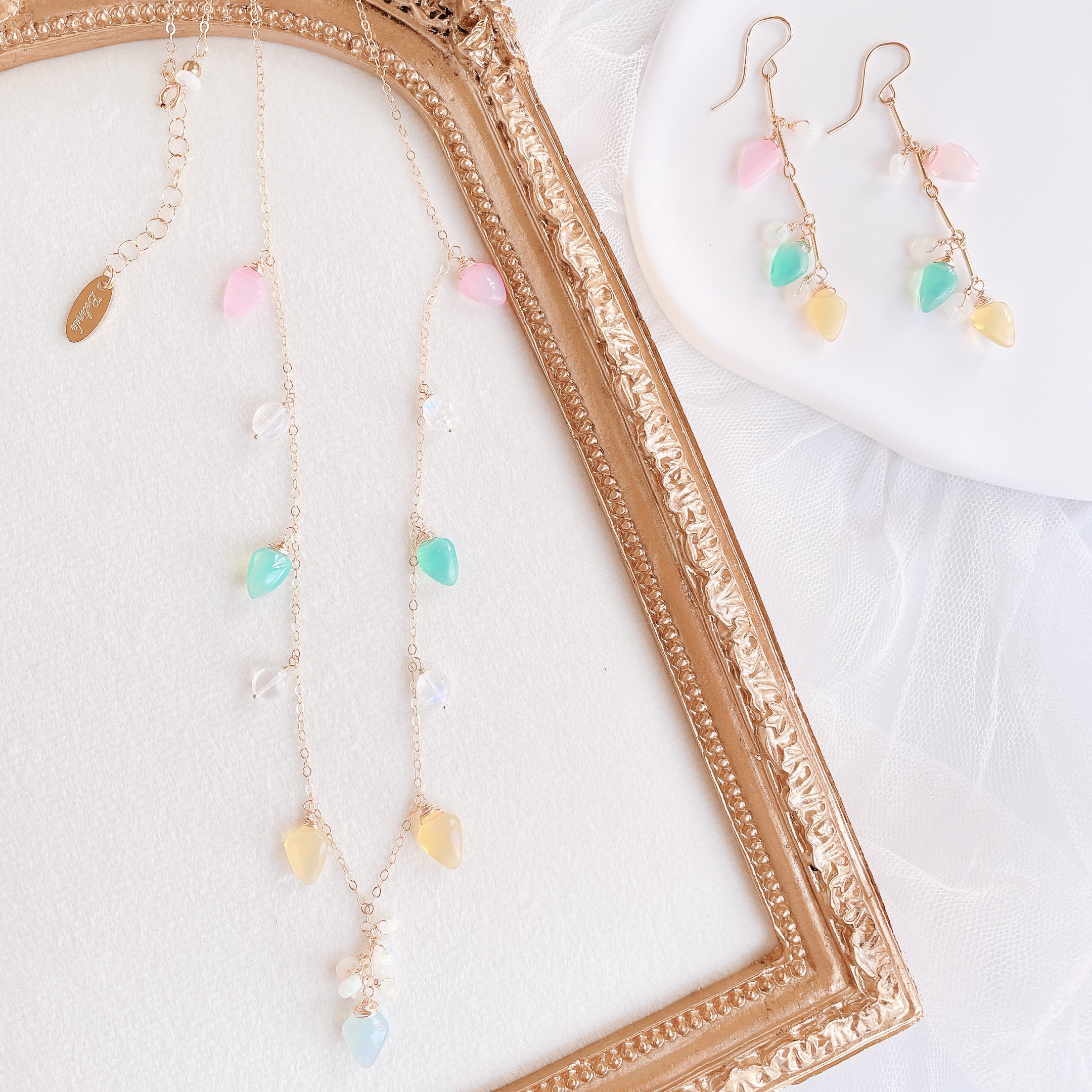 春待ちパステル＊カラーオパールのネックレス