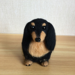 確認用 羊毛フェルト ダックスフンド 羊毛フェルトダックスフンド観賞用敷物付きの通販 by tororin's