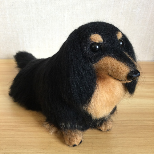 羊毛フェルト ダックスフンド犬 羊毛フェルト masapan 通販