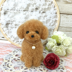 羊毛フェルト トイプードル（アプリコットちゃん） 羊毛フェルト
