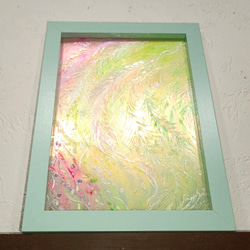 専用 風水開運絵画＊幻の虹色鳳凰 ラメ最強パワー光エナジー 金