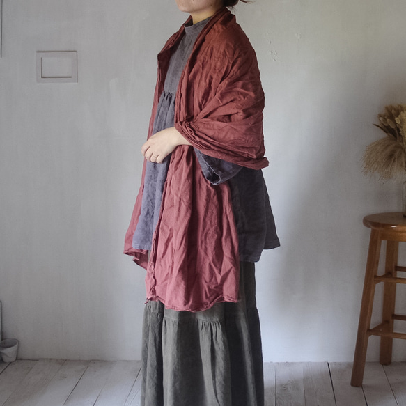 kitta 草木染め 茜染 ストール 茜染めのストール〜日本古来の草木染め〜 - 湘南かまくらスタイル