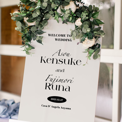 ˚✧₊⁎結婚式 書道のお名前ウェルカムボード♡シンプルで可愛いデザイン！ プチプラでオススメ ! お名前のみのシンプルで印象的なウェルカム