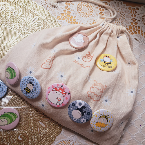 にゃむし缶バッジ～ランダムガチャ♡一回400にゃむし！ ピンバッチ