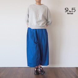 パンツ otkmama 新色】大人の ワイドカラーパンツ（ビタミンブルー） キュロット