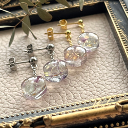 フローライト ピアス（スタッド・一粒） の人気通販｜Creema(クリーマ