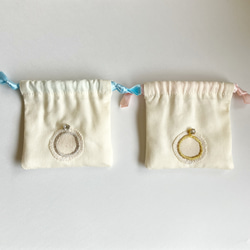 小さなアクセサリー巾着　2点セット 2枚目の画像