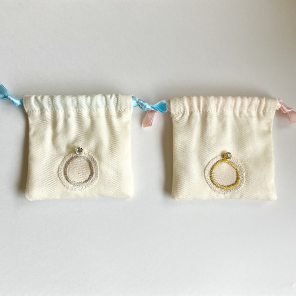 小さなアクセサリー巾着　2点セット 2枚目の画像