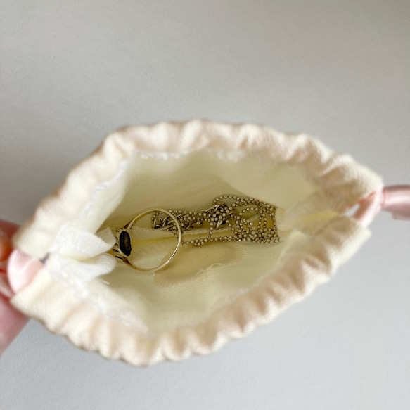 小さなアクセサリー巾着　2点セット 7枚目の画像