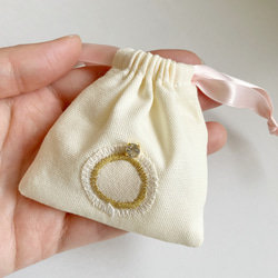 小さなアクセサリー巾着　2点セット 8枚目の画像