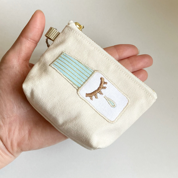 ミニミニ目薬！ポーチ【オフホワイト】 9枚目の画像