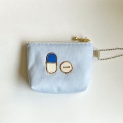 ミニミニ目薬！ポーチ【ベビーブルー】 3枚目の画像