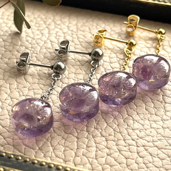 フローライト ピアス（スタッド・一粒） の人気通販｜Creema(クリーマ