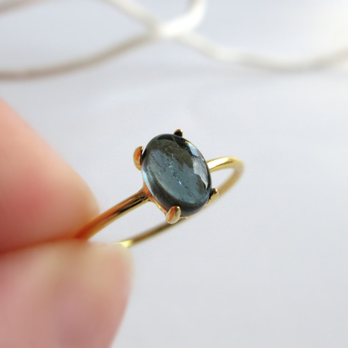 希少】6×4mm発色美「インディゴライトトルマリン」オーバル