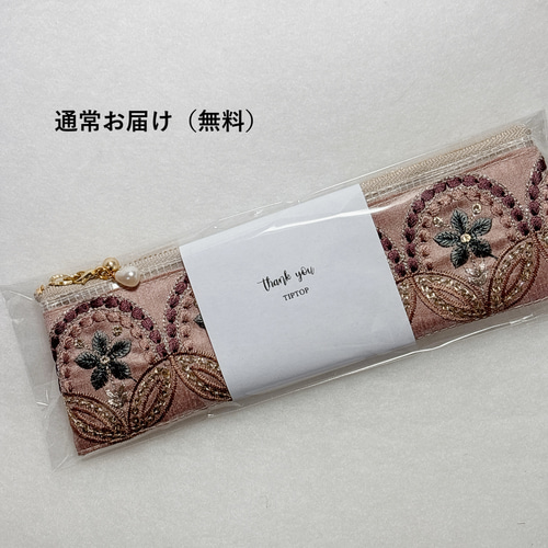 キラキラ⭐️　あんぱん＆インド刺繍リボンポーチ インド刺繍リボン♡ポーチ ホワイト116 - メルカリ