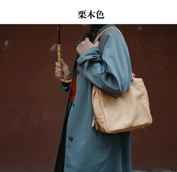 【限時特價】大容量柔軟真皮手提包 | 超大容量 &amp; 優雅設計 | 母親節或生日禮物的完美之選（5種顏色可選） 第9張的照片