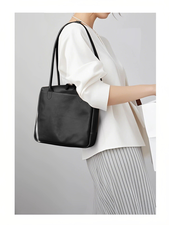 【限時特價】大容量柔軟真皮手提包 | 超大容量 &amp; 優雅設計 | 母親節或生日禮物的完美之選（5種顏色可選） 第1張的照片