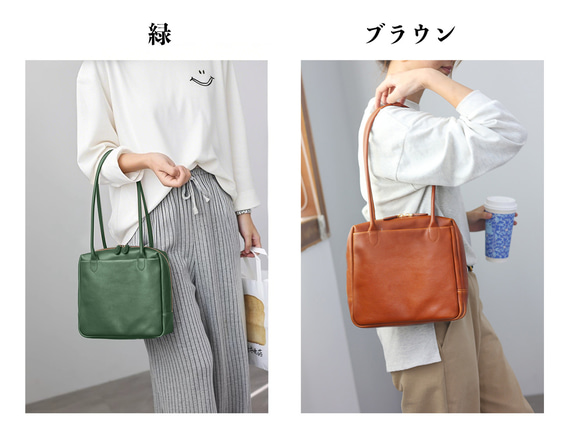 【限時特價】大容量柔軟真皮手提包 | 超大容量 &amp; 優雅設計 | 母親節或生日禮物的完美之選（5種顏色可選） 第8張的照片